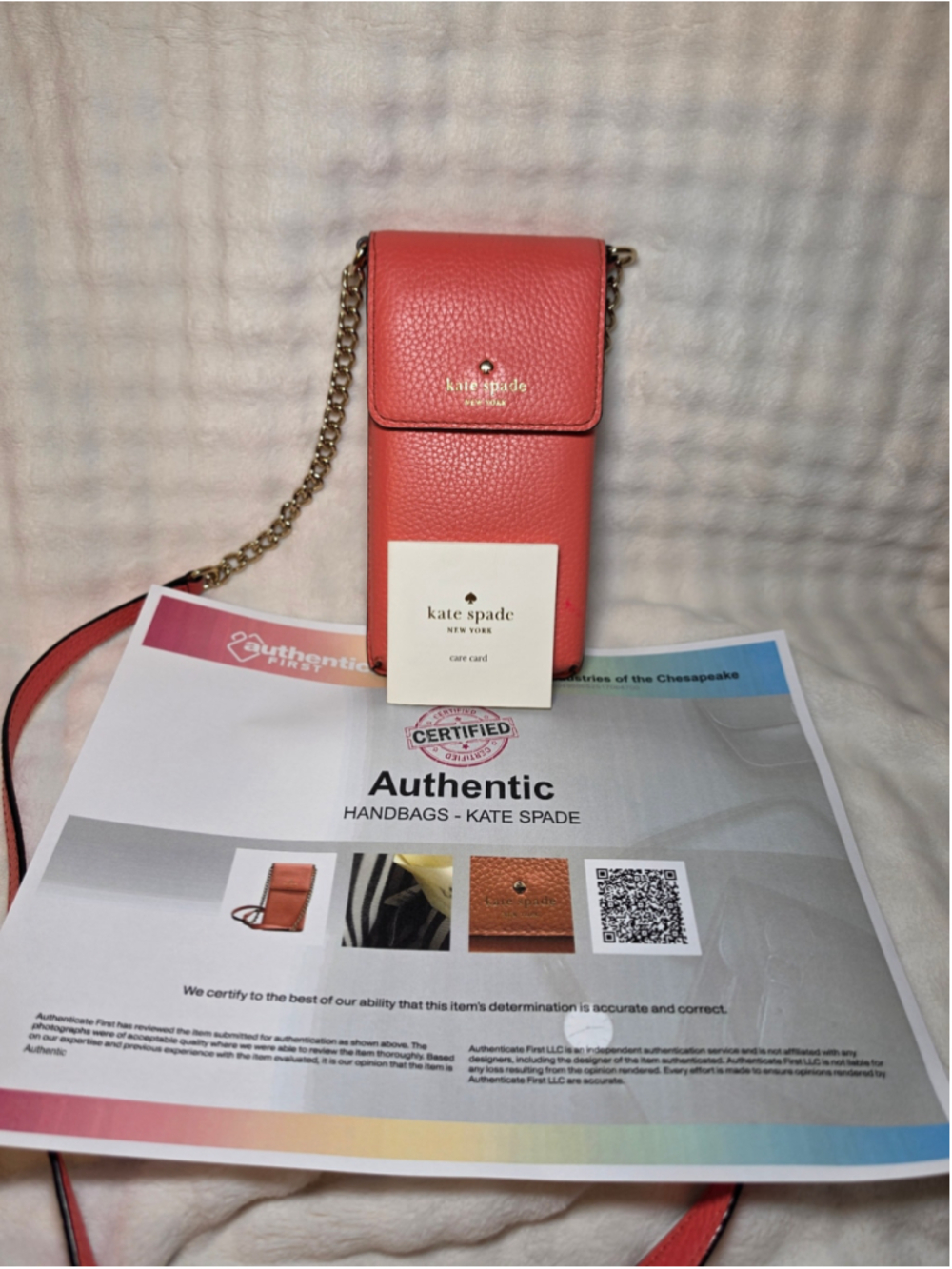 Kate Spade Coral Crossbody Bag and Phone Holder - Picture 4 of 6